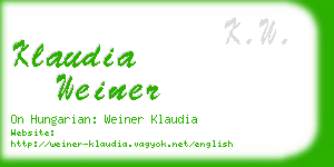 klaudia weiner business card